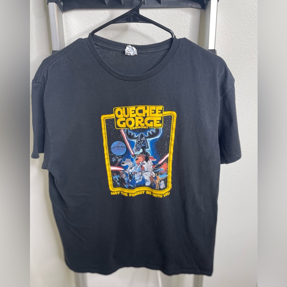Vintage Vermont tee “may the forest be with you” in great used condition